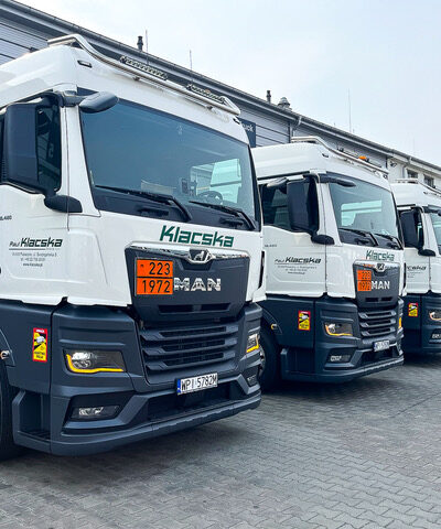 Odbiór pięciu nowych ciągników siodłowych marki MAN
